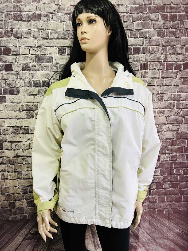 Cortaviento Impermeable Columbia Blanco/verde claro