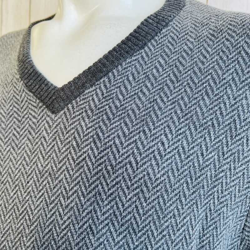 Sweater Cuello V Gris Diseño Eddi Bauer - Imagen 2