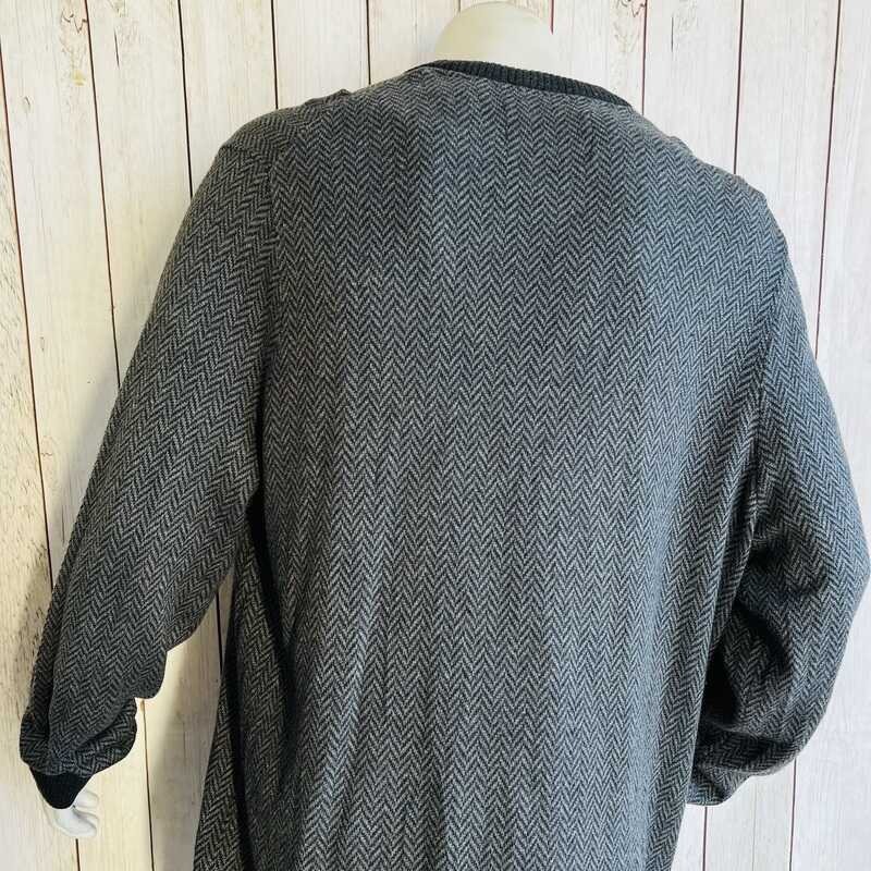 Sweater Cuello V Gris Diseño Eddi Bauer - Imagen 3