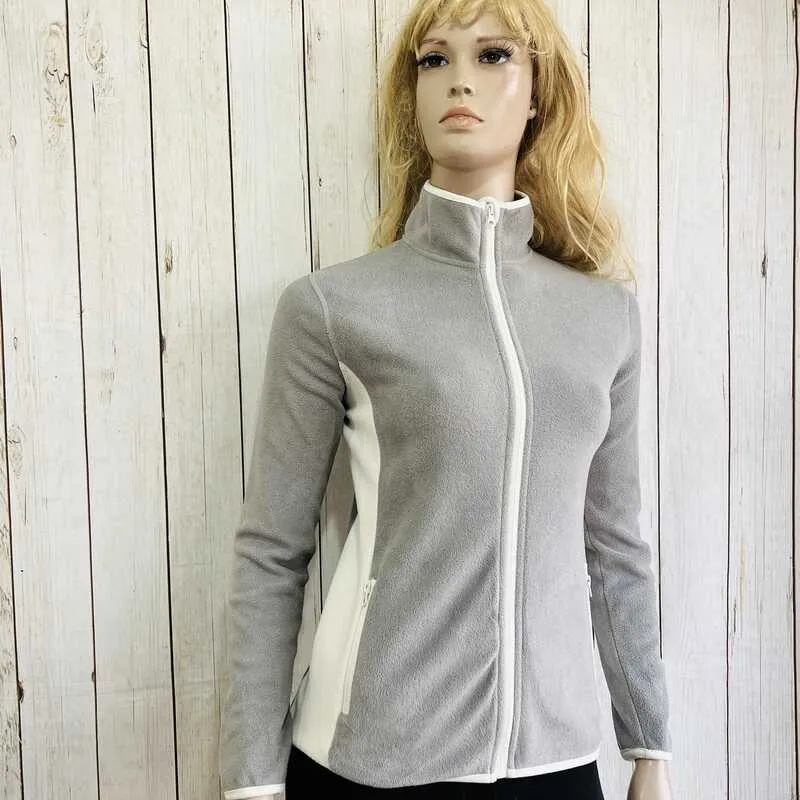 Poleron Micropolar Con cierre gris/blanco Arkitect