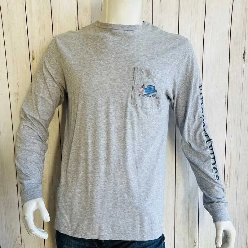 Poleras Manga Larga Cuello pique Gris Vineyard