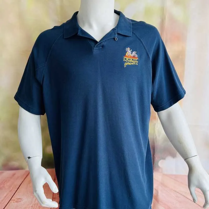 Poleras Manga Corta Azul Columbia