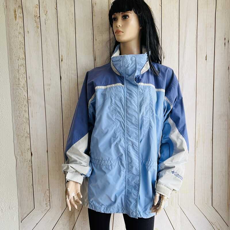 Cortaviento celeste/blanco Columbia