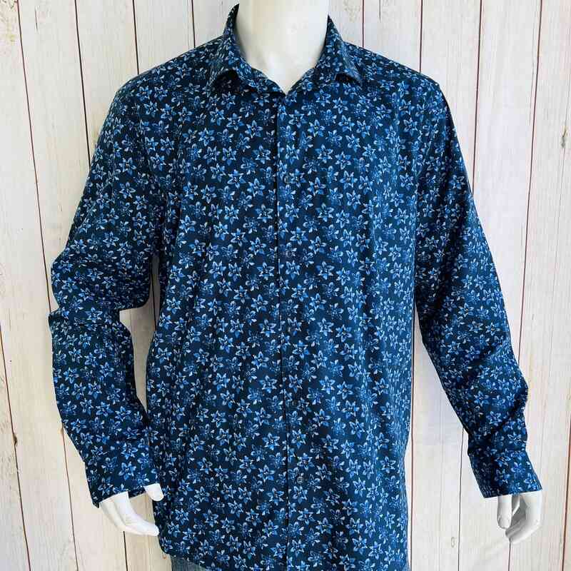 Camisa Azul Flores Arrow