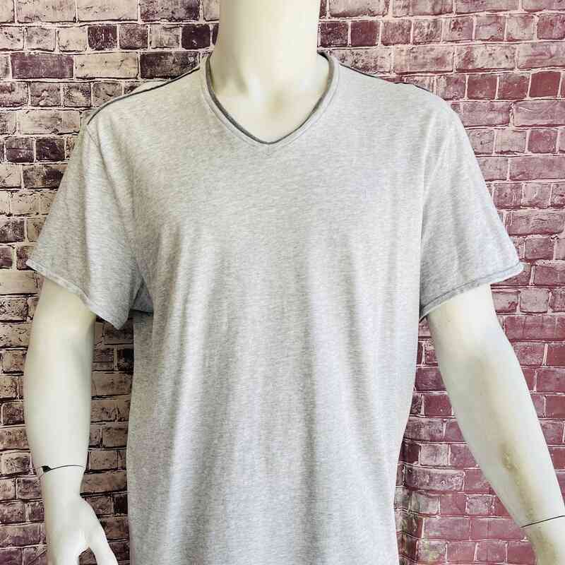Poleras Manga Corta Cuello V Gris Calvin Klein