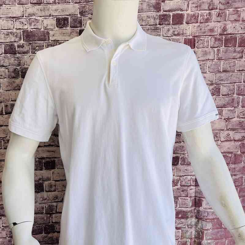 Poleras Manga Corta Cuello Pique Blanca Calvin Klein