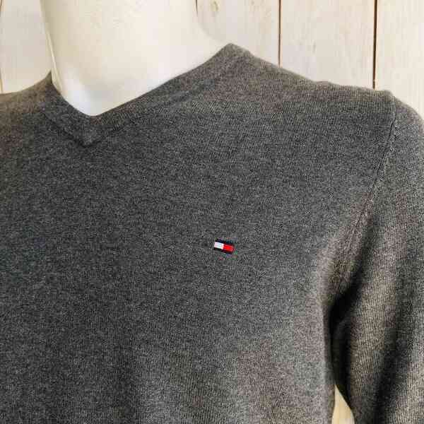 Sweaters cuello V Gris Hombre Tommy Hilfiger - Imagen 3