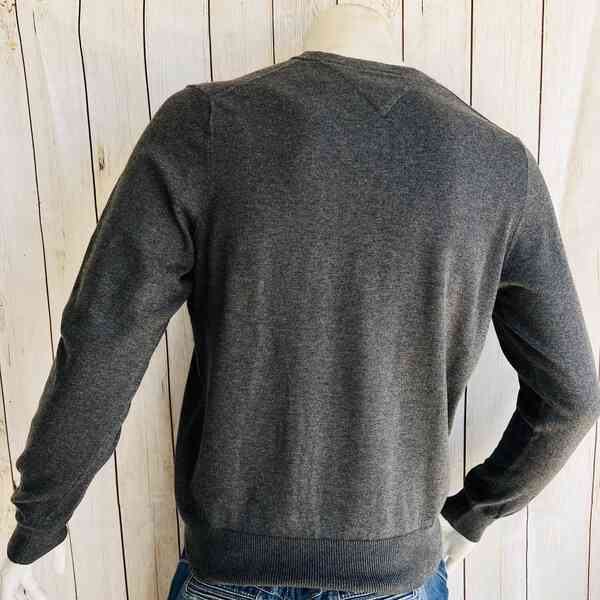 Sweaters cuello V Gris Hombre Tommy Hilfiger - Imagen 2